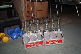 Metal Coca Cola Cartons with Deposit Bottles