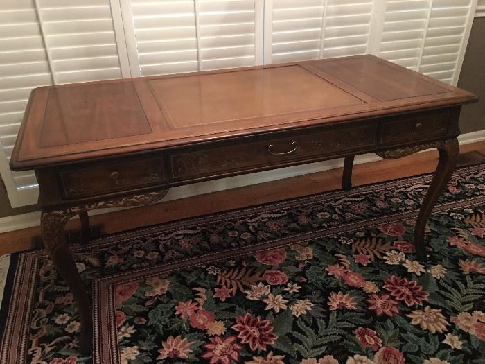 Wonderful Chinoiserie-style writing desk which came from a estate sale in a mansion in River Forest
