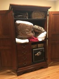 Interior of armoire - contents are NOT for sale