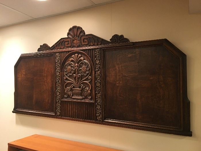 Wonderful antique headboard repurposed into a wall hanging. Headboard pieces also included with purchase.