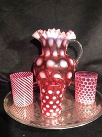 cranberry glass tumblers