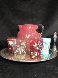 Hand Painted Glass Tumblers