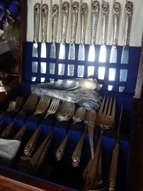 Sterling  silver flatware set of 83 pieces. 