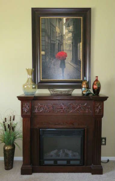 "Calvert" Carved Electric Fireplace