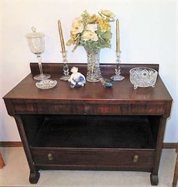 Antique Empire Style Mahogany Server 