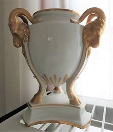 Rosenthals Gold Rams Head Urn Vase