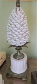 Vintage Maison Charles Style Pine Cone Table Lamp