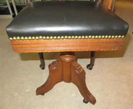 Antique HD Bentley Leather Studded Stool