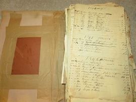 Antique Ledger Books clippings recipes 