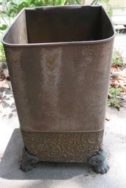 Vintage Embossed Claw Foot Bin 