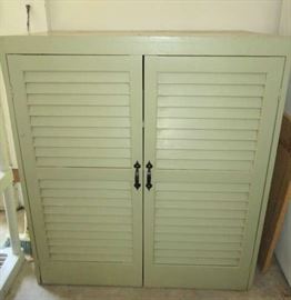 



 
 
 
Green Wood Louvered Door Cabinet 
 
  
