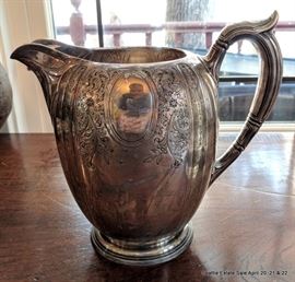 Gorham Sterling Silver 4.5 pint water pitcher.