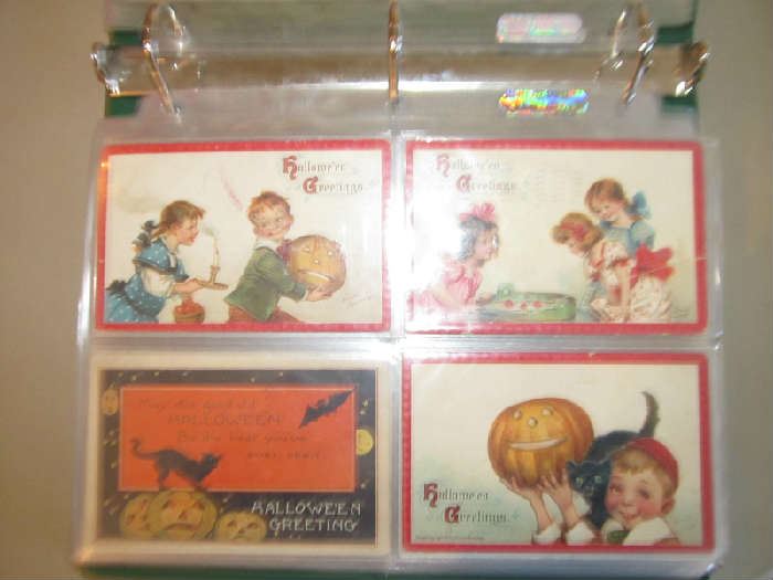 Over 50 Halloween cards, priced individually, but to be sold at 50% of marked price