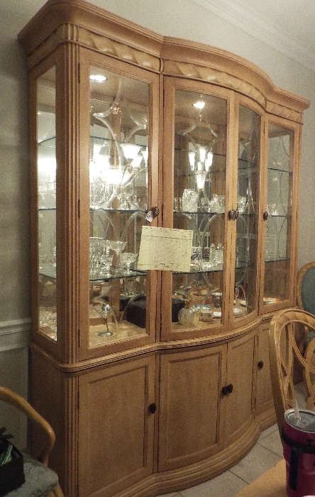 China cabinet full of crystal