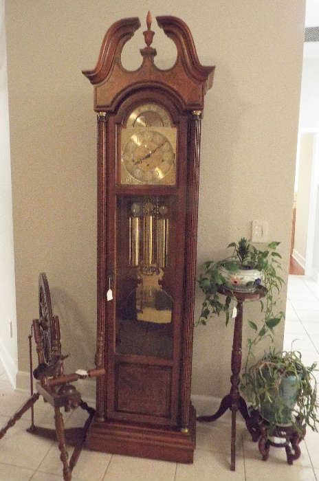 Grandfather clock & plant stands