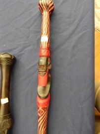 AFRICAN CARVED WALKING STICK