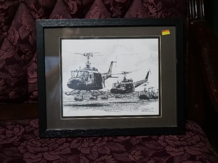 HUEY HELICOPTER PRINT