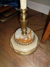 marble base of vintage lamp
