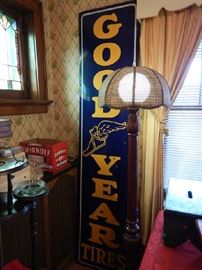 PORCELAIN GOODYEAR TIRES SIGN (THREE IN HOUSE)