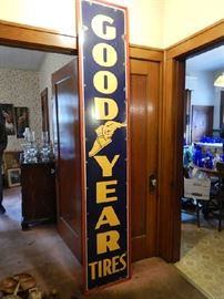 PORCELAIN GOODYEAR TIRES SIGN (THREE IN HOUSE)