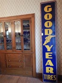 PORCELAIN GOODYEAR TIRES SIGN (THREE IN HOUSE)