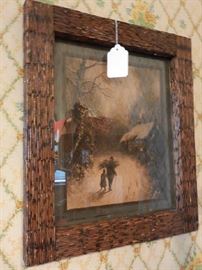 TRAMP ART MATCHSTICK FRAME