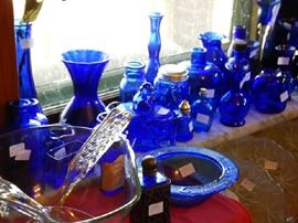 LOTS OF BLUE GLASS