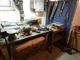TONS OF OLD TOOLS, HARDWARE, ETC