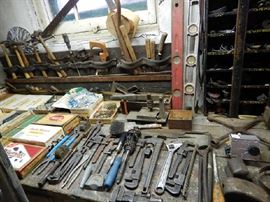 TONS OF OLD TOOLS, HARDWARE, ETC
