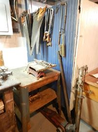 TONS OF OLD TOOLS, HARDWARE, ETC