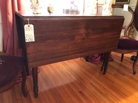 Walnut Gate Leg Drop Leaf Table 