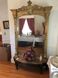 Gold Gilt Victorian Mirror 