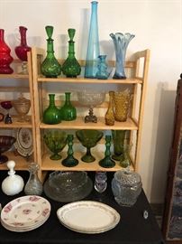 Collection of Colored Glassware 