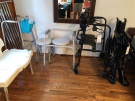 Health aids, wheel chair, rollater, etc. 