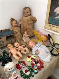 Vintage Dolls, Toys, etc. 