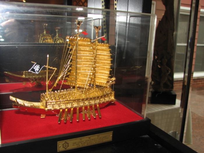 model of the 1st armor clad sailing warship