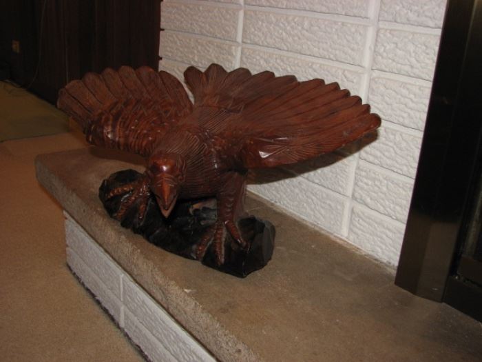 wood carving - raptor