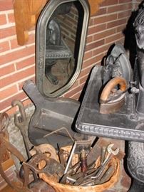 mirror and vintage tools