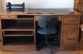Oak Desk, Chair