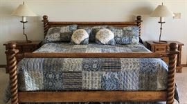 Stunning Bedroom Suite: King Bed, Pair Nightstands, Dresser, Table Lamps sold separately