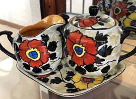 Vintage Handpainted Cream and Sugar Set