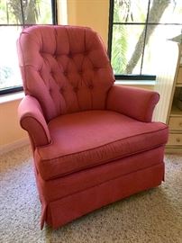 Coral swivel rockers, pair