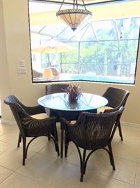 Faux wicker dining set