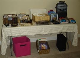 DVDs, Nintendo NES games, Wii, karaoke machine