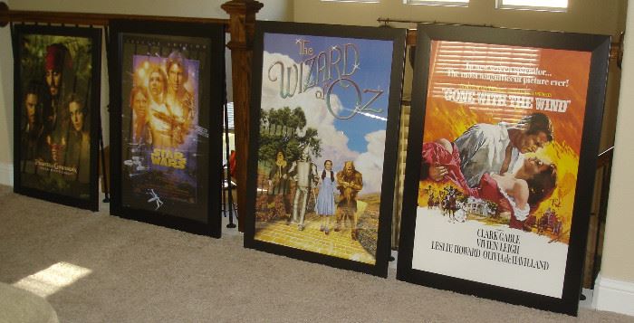Framed movie posters