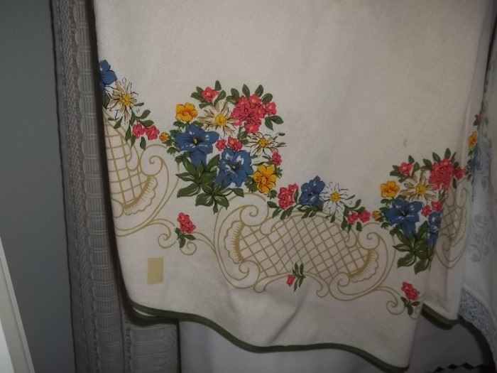 vintage table cloths