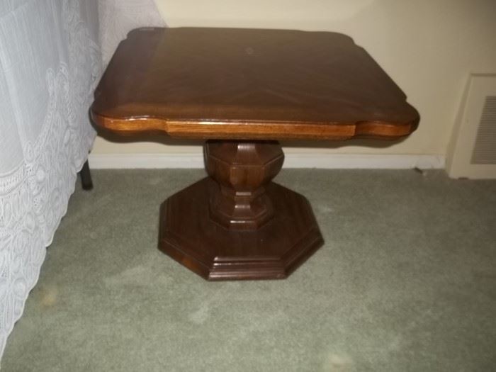 pedestal end table