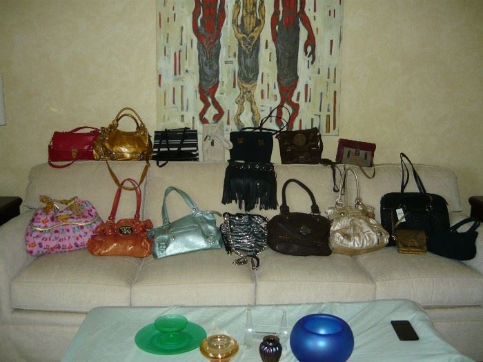 Designer purses, Kate Spade, Etienne Aigner, Kathy van Zeeland, Betsy, Kardashian and more