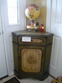 Beautiful painted corner cabinet