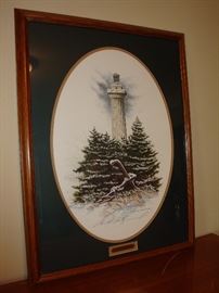 Ben Richmond Framed Print 1991 "Beacon of Peace" Signed w/ paperwork